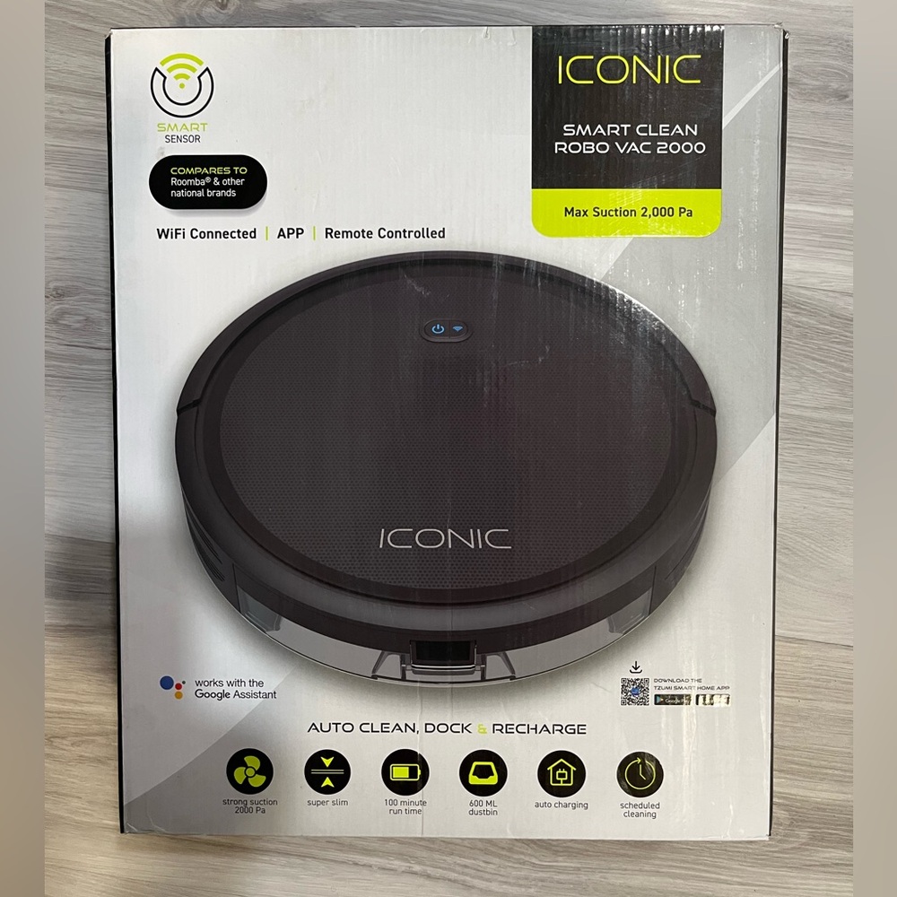 ICONIC NEW IN BOX Smart‎ Clean Robo Vac 2000 - Black
